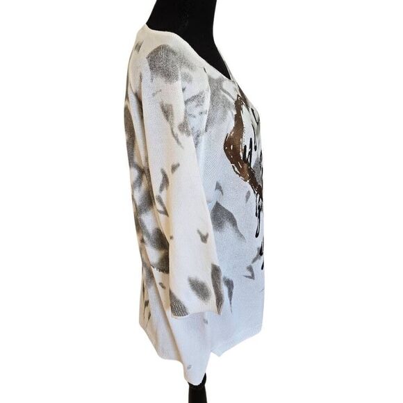 NWT Victoria Womens Vecceli Italy Cotton Blend Pullover Sweater Large - Picture 4 of 13